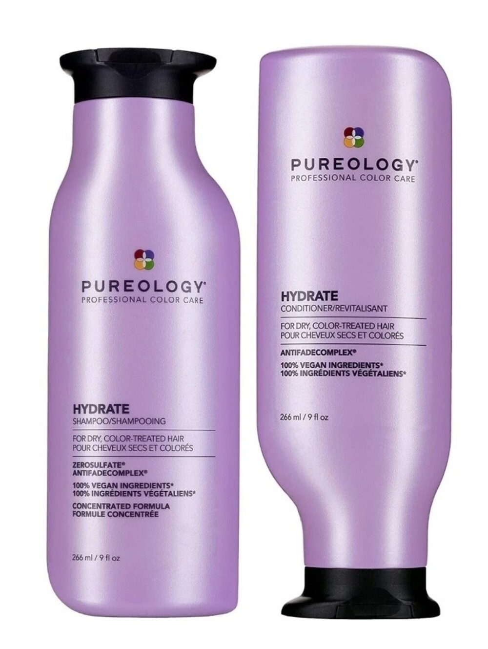 FULL SET Pureology Hydrate Shampoo 226ml& Conditioner 226ml Duo 100% VEGAN